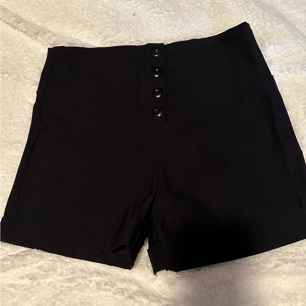 Black retro style shorts